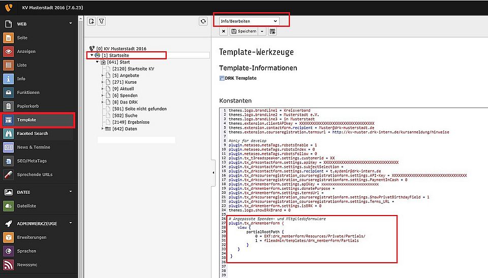 Textliche Änderungen in der Extension machen