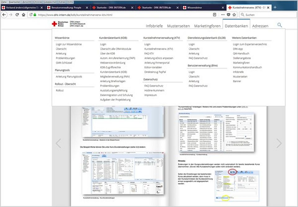 Infos zur KTV und CRM-Datenbanken