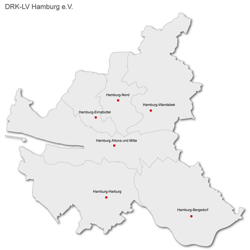 Neue LV-Karte von Hamburg mit Kreisverbandsgeschäftsstellen 