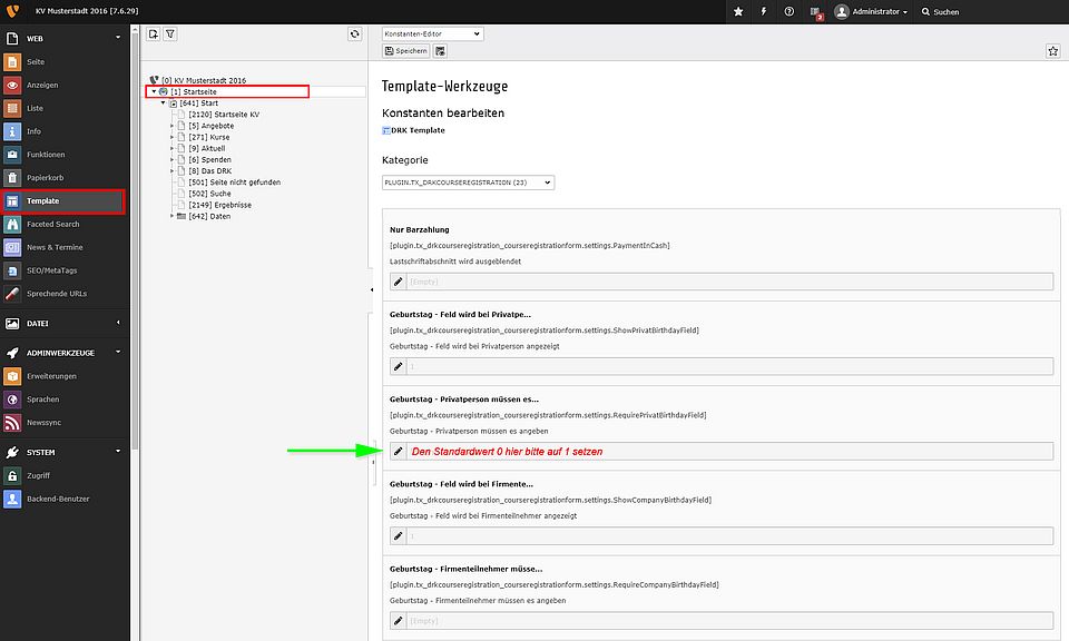 Onlineformulare Pflichtfelder aktivieren
