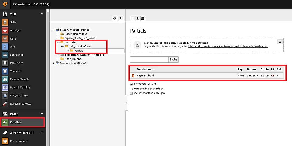 Textliche Änderungen in der Extension machen