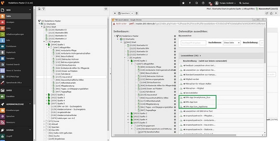Lesezeichen zum DRK-App Download