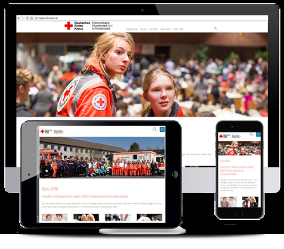 Neue DRK-Musterwebsite verfügbar in Version 9.5