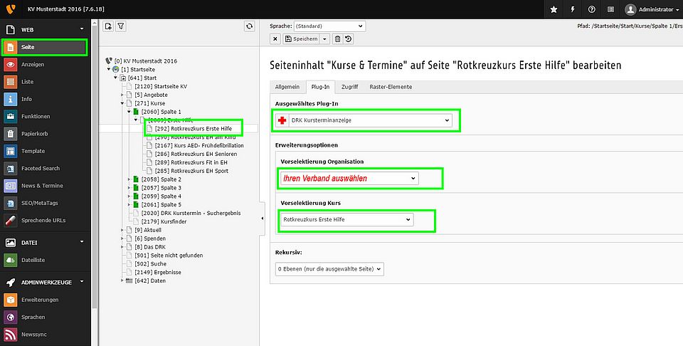 Abbildung 4: Einstellungen auswählen