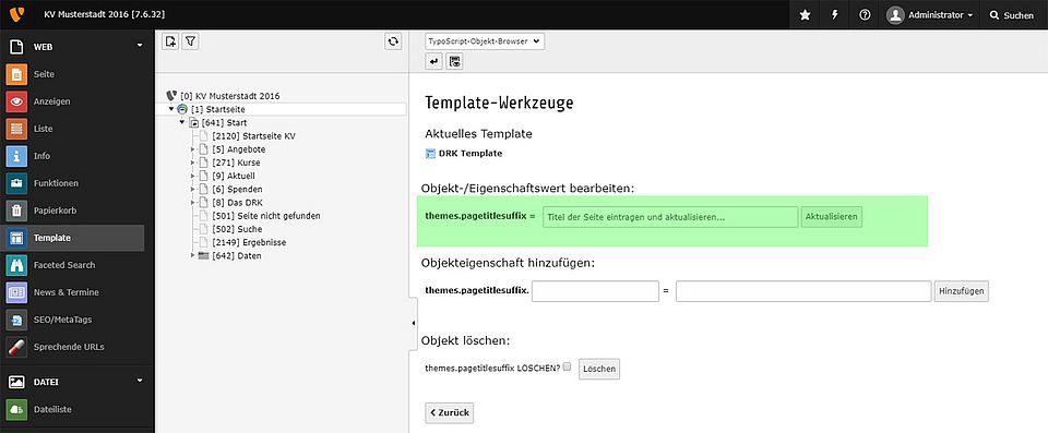 Titel Ihrer Startseite manuell anpassen
