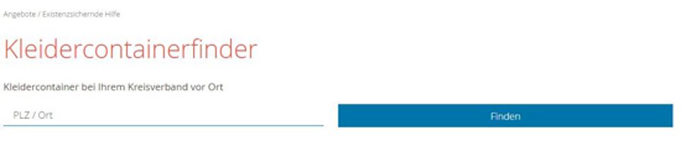 Kleidercontainersuche