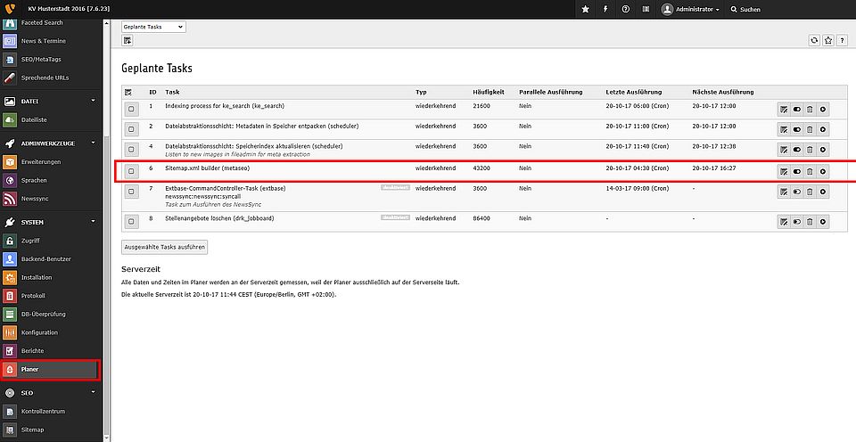 Automatische Ausführung der Cronjobs aktivieren